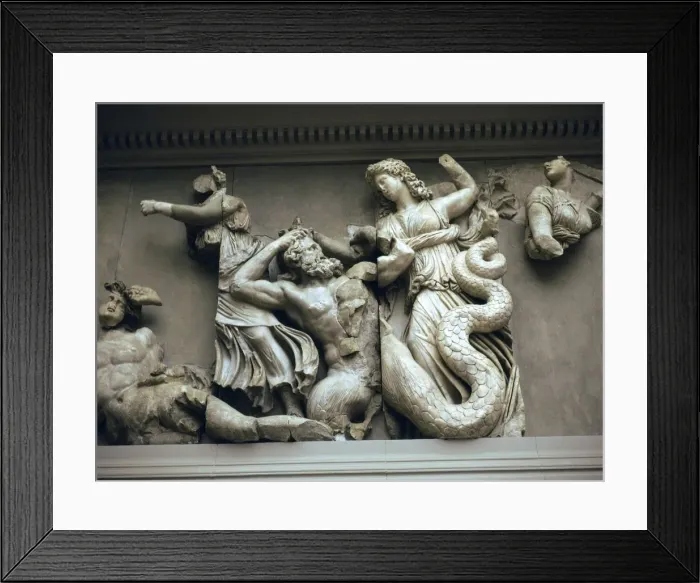 Framed Print : Detail of the relief from the Altar of Zeus Framed Print : Detail of the relief from the Altar of Zeus