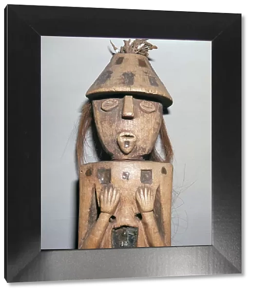 Native American carved wooden figure