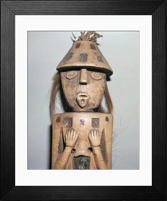 Framed Print : Native American carved wooden figure Framed Print : Native American carved wooden figure