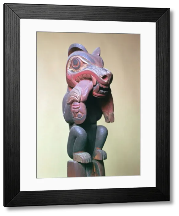 Framed Print : Detail of Native American totem pole Framed Print : Detail of Native American totem pole