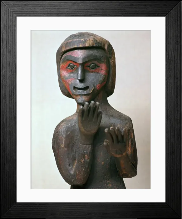 Framed Print : Detail of a Kwakiutl tribe Native American grave marker Framed Print : Detail of a Kwakiutl tribe Native American grave marker