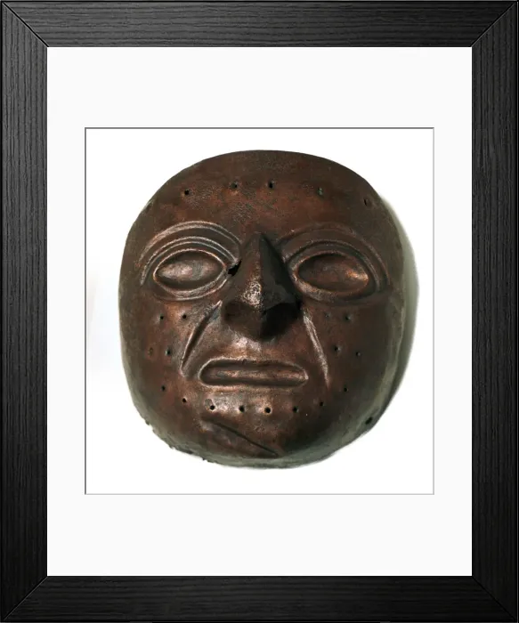Framed Print : Chimu culture copper mask Framed Print : Chimu culture copper mask
