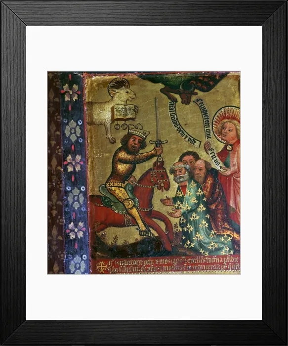 Framed Print : Painting showing the martyrdom of St Peter and St Paul, 14th century Artist: Master Bertram of Hamburg Framed Print : Painting showing the martyrdom of St Peter and St Paul, 14th century Artist: Master Bertram of Hamburg