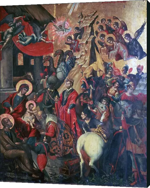 Icon of the Adoration of the Magi, 16th century. Artist: Michael Damaskinos