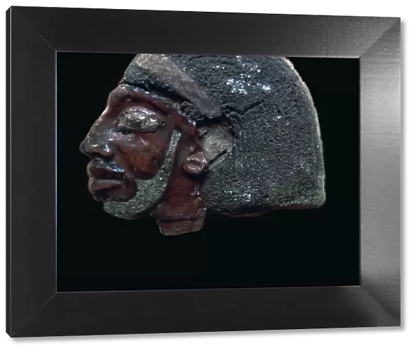 Egyptian glazed relief of a Nubian slave