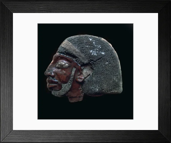 Framed Print : Egyptian glazed relief of a Nubian slave Framed Print : Egyptian glazed relief of a Nubian slave