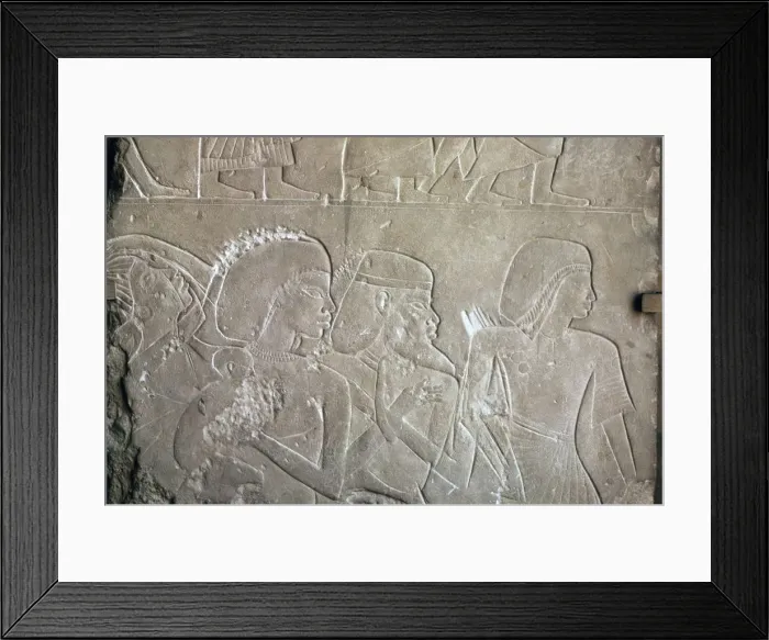 Framed Print : Egyptian relief of prisoners Framed Print : Egyptian relief of prisoners
