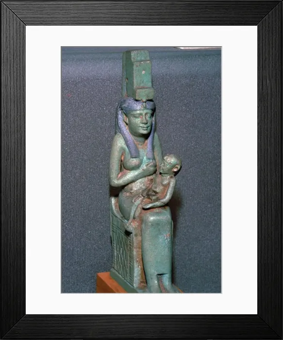 Framed Print : Bronze statuette of the Egyptian goddess Isis suckling Horus Framed Print : Bronze statuette of the Egyptian goddess Isis suckling Horus