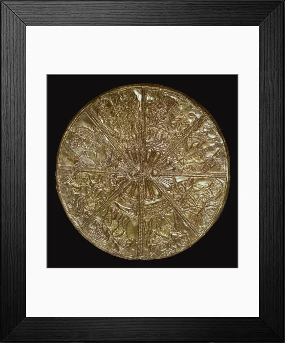 Framed Print : Gilt and engraved silver Scythian mirror, 6th century BC