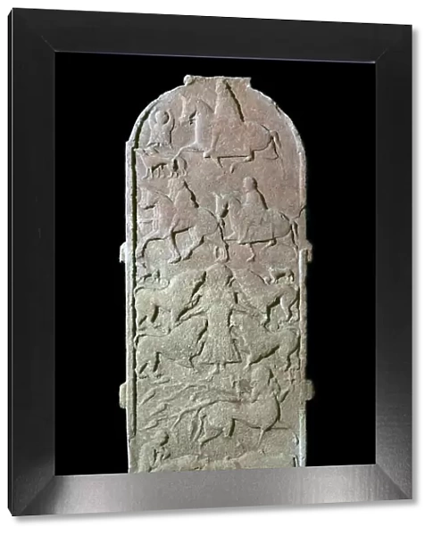 Pictish cross-slab showing Pictish horsemen and centaurs, 7th century