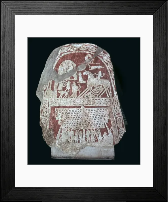 Framed Print : Viking stele showing Odins horse Sleipnir Framed Print : Viking stele showing Odins horse Sleipnir