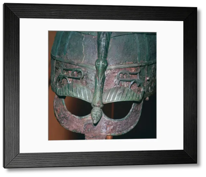 Framed Print : Detail of a Viking helmet from grave one at Vendel, Uppland, Sweden, 7th century Framed Print : Detail of a Viking helmet from grave one at Vendel, Uppland, Sweden, 7th century
