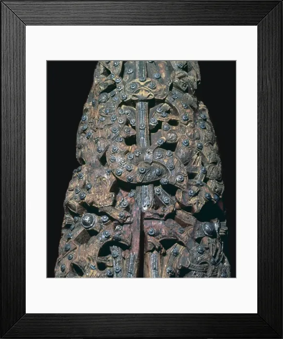 Framed Print : Detail of decorations from a Viking ship burial, 9th century Framed Print : Detail of decorations from a Viking ship burial, 9th century