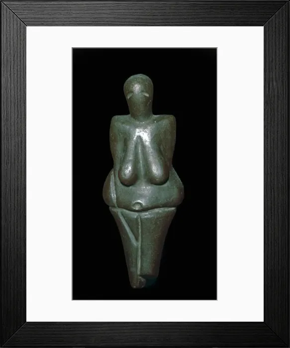 Framed Print : Paleolithic female figure of baked clay Framed Print : Paleolithic female figure of baked clay