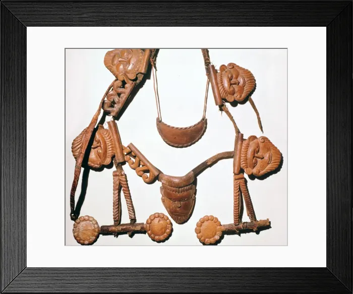 Framed Print : Scythian riding outfit found in a tomb, 5th century BC Framed Print : Scythian riding outfit found in a tomb, 5th century BC