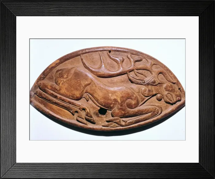 Framed Print : Scythian wooden facing of a saddle-arch, 5th century BC Framed Print : Scythian wooden facing of a saddle-arch, 5th century BC