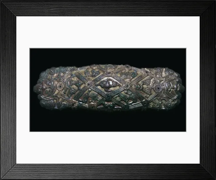 Framed Print : Viking gilt bronze brooch Framed Print : Viking gilt bronze brooch