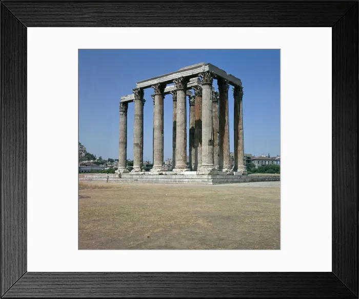 Framed Print : Temple of Olympian Zeus in Athens, 2nd century BC Framed Print : Temple of Olympian Zeus in Athens, 2nd century BC