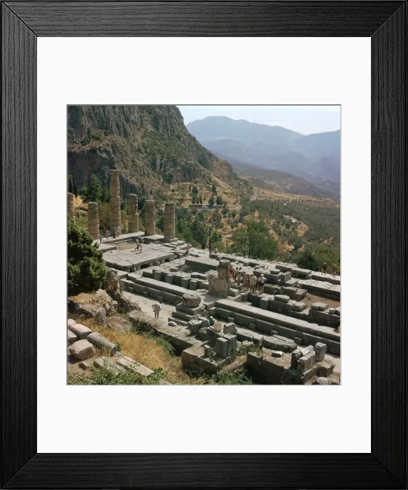 Framed Print : Temple of Apollo at Delphi, 6th century BC Framed Print : Temple of Apollo at Delphi, 6th century BC