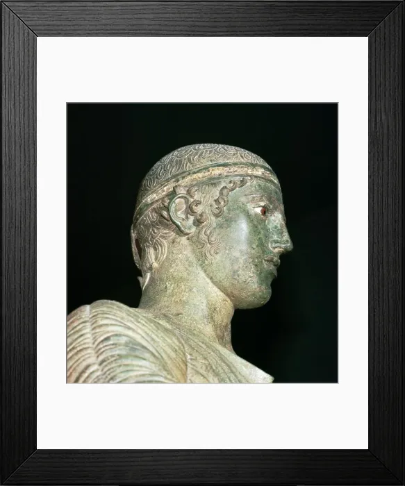 Framed Print : Detail of the Charioteer of Delphi, 5th century BC Framed Print : Detail of the Charioteer of Delphi, 5th century BC