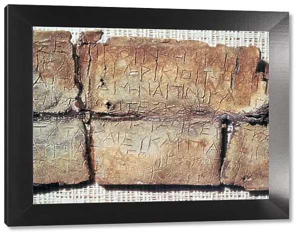 Lead tablet from the Sanctuary of Zeus at Dodona, c. 4th century BC