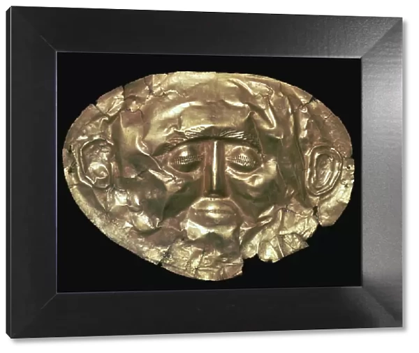 Gold death mask of a Mycenaean king, 17th century BC