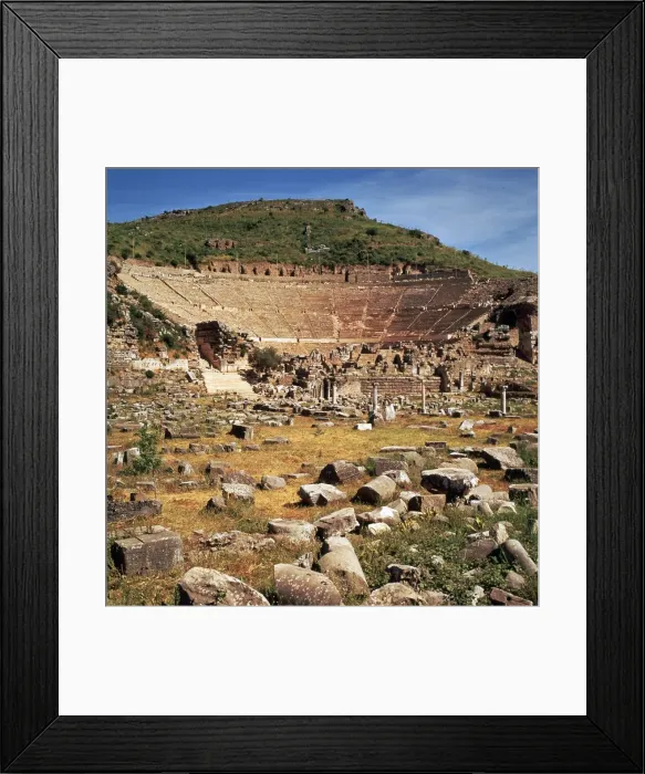 Framed Print : Greek theatre at Ephesus, 1st century BC Framed Print : Greek theatre at Ephesus, 1st century BC