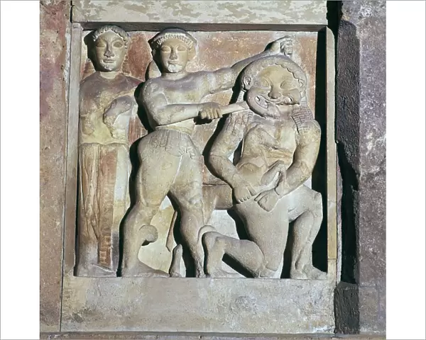 Metope of Perseus killing Medusa, 6th century BC