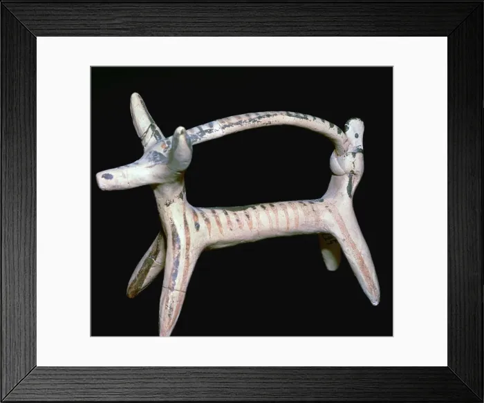 Framed Print : Corinthian terracotta bull, 6th century BC Framed Print : Corinthian terracotta bull, 6th century BC