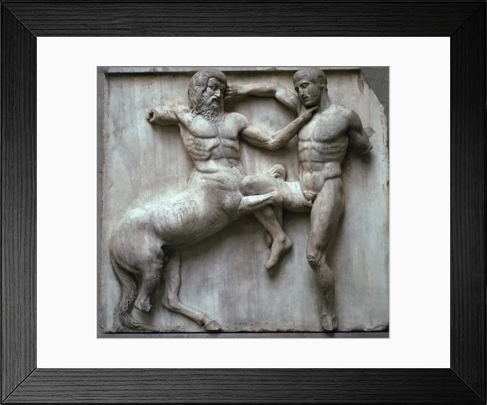 Framed Print : Metope of a Centaur and Lapith from the Parthenon Framed Print : Metope of a Centaur and Lapith from the Parthenon