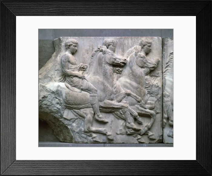 Framed Print : Part of the frieze on the Parthenon, 5th century BC Framed Print : Part of the frieze on the Parthenon, 5th century BC