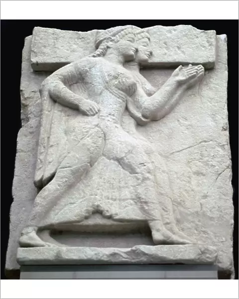 Greek metope of Artemis and Apollo
