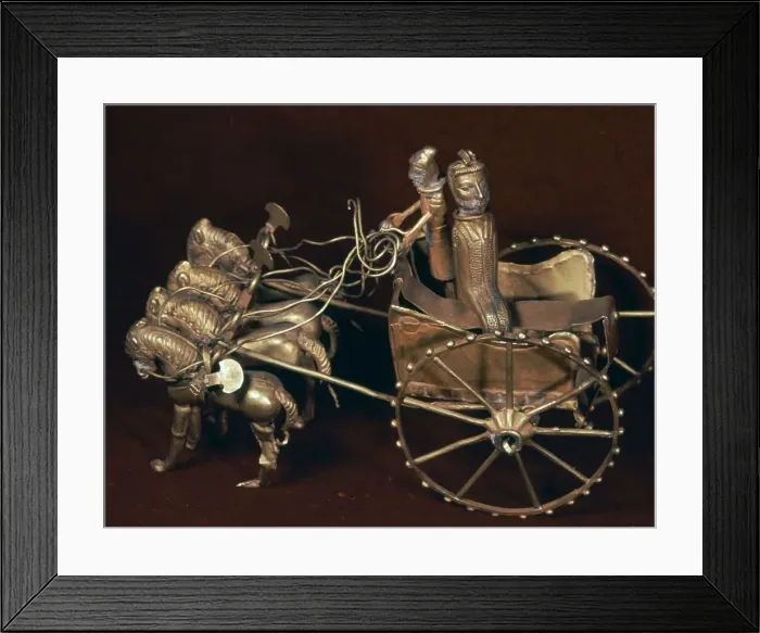 Framed Print : Gold model chariot from the Oxus treasure, Achaemenid Persian, from Tadjikistan, 5th-4th century BC Framed Print : Gold model chariot from the Oxus treasure, Achaemenid Persian, from Tadjikistan, 5th-4th century BC