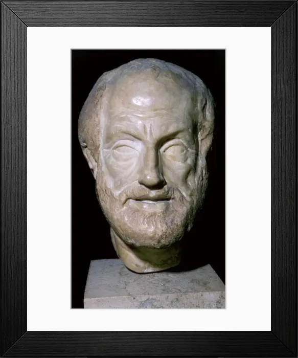 Framed Print : Bust of the Greek philosopher Aristotle Framed Print : Bust of the Greek philosopher Aristotle