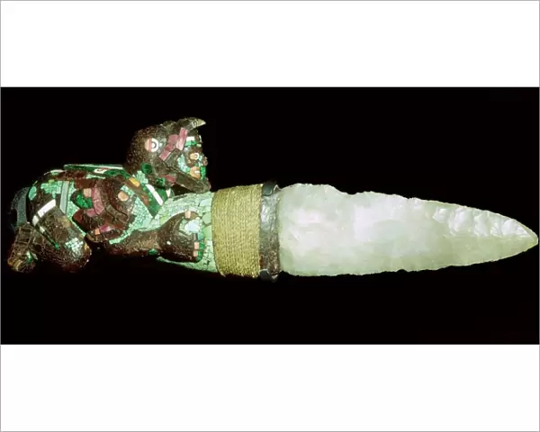 Sacrificial knife, Aztec  /  Mixtec, Mexico, 15th-16th century