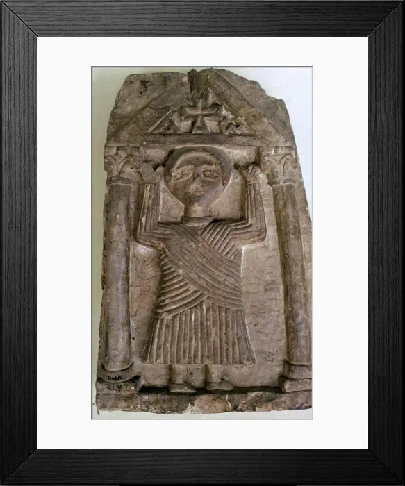 Framed Print : Coptic Funeral Stele, 3rd-4th century Framed Print : Coptic Funeral Stele, 3rd-4th century