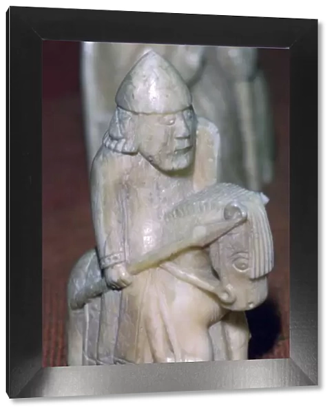 A Knight - The Lewis Chessmen, (Norwegian?), c1150-c1200