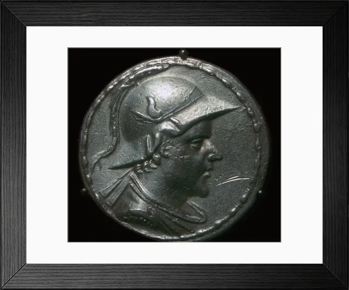 Framed Print : Silver coin of Eucratides I, a King of Bactria Framed Print : Silver coin of Eucratides I, a King of Bactria