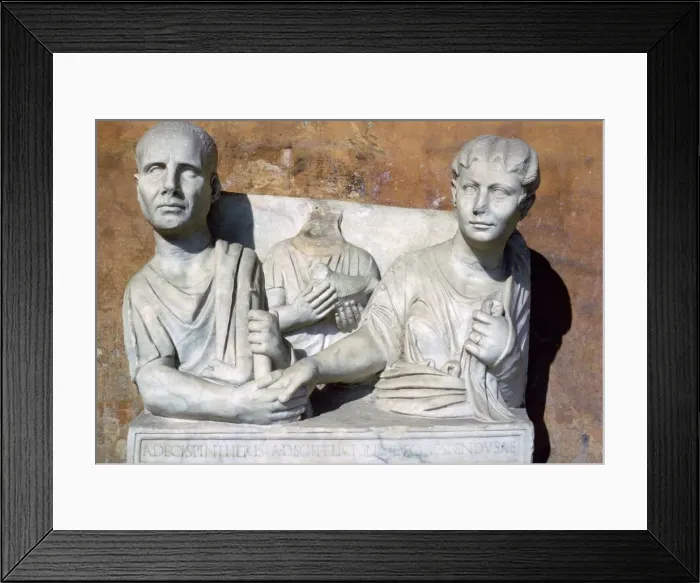 Framed Print : Statue of a Roman husband and wife Framed Print : Statue of a Roman husband and wife