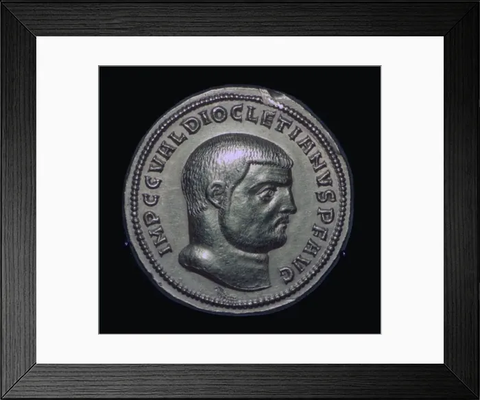 Framed Print : Gold coin of Diocletian, 3rd century BC Framed Print : Gold coin of Diocletian, 3rd century BC