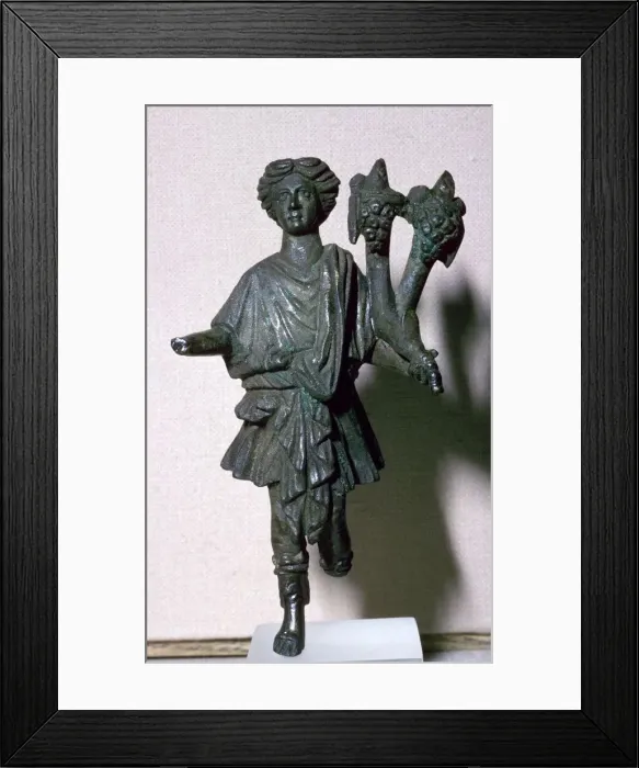 Framed Print : Bronze lar holding a double cornucopia Framed Print : Bronze lar holding a double cornucopia