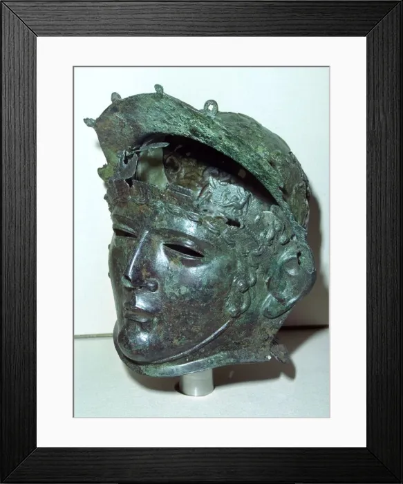 Framed Print : Cavalry sports helmet, Roman Britain, late 1st or early 2nd century Framed Print : Cavalry sports helmet, Roman Britain, late 1st or early 2nd century