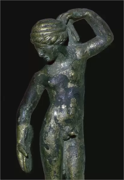 Roman copper alloy figure of the god Hermaphrodite?
