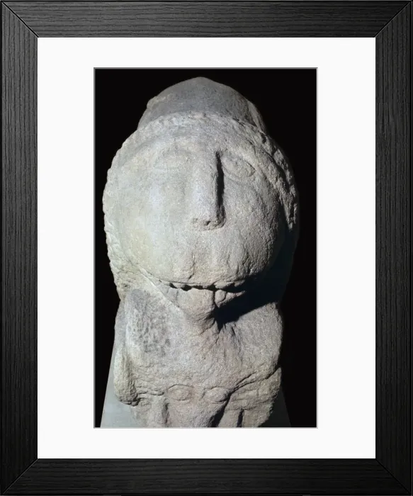 Framed Print : Archaic Roman stone lion Framed Print : Archaic Roman stone lion