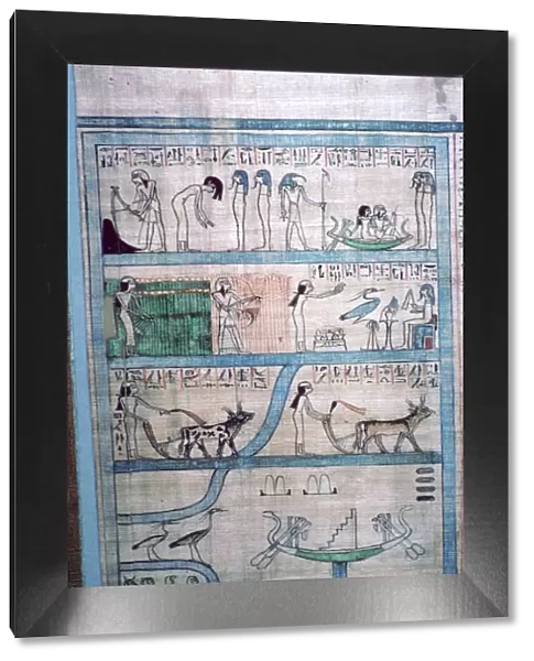 Egyptian image of farming in the Elysian Fields