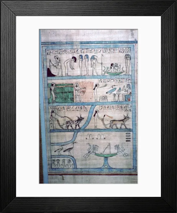 Framed Print : Egyptian image of farming in the Elysian Fields Framed Print : Egyptian image of farming in the Elysian Fields