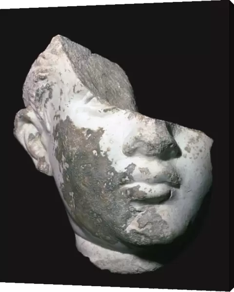 Fragment of a marble head of a youth, 1st century