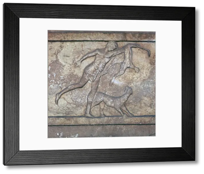 Framed Print : Roman relief of Bacchus with a panther Framed Print : Roman relief of Bacchus with a panther