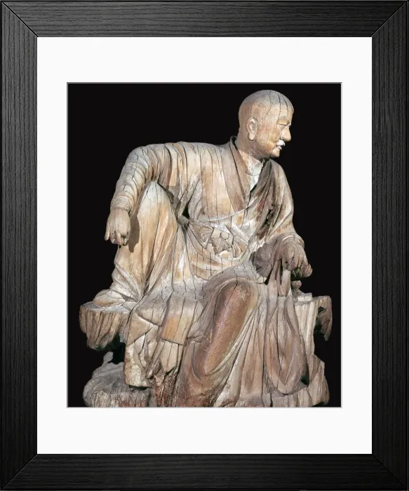Framed Print : Statuette of a disciple of the Buddha, 14th century Framed Print : Statuette of a disciple of the Buddha, 14th century
