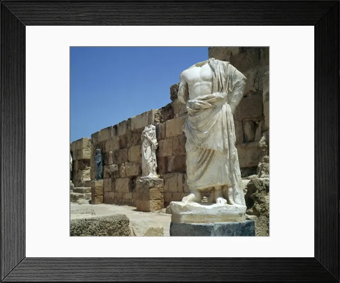 Framed Print : Roman statues in the gymnasium in Salamis, 3rd century Framed Print : Roman statues in the gymnasium in Salamis, 3rd century